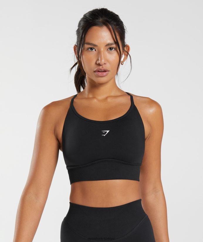 ter dikişsiz uzun ipli spor sutyeni kadınlarGymshark siyah 02H048113