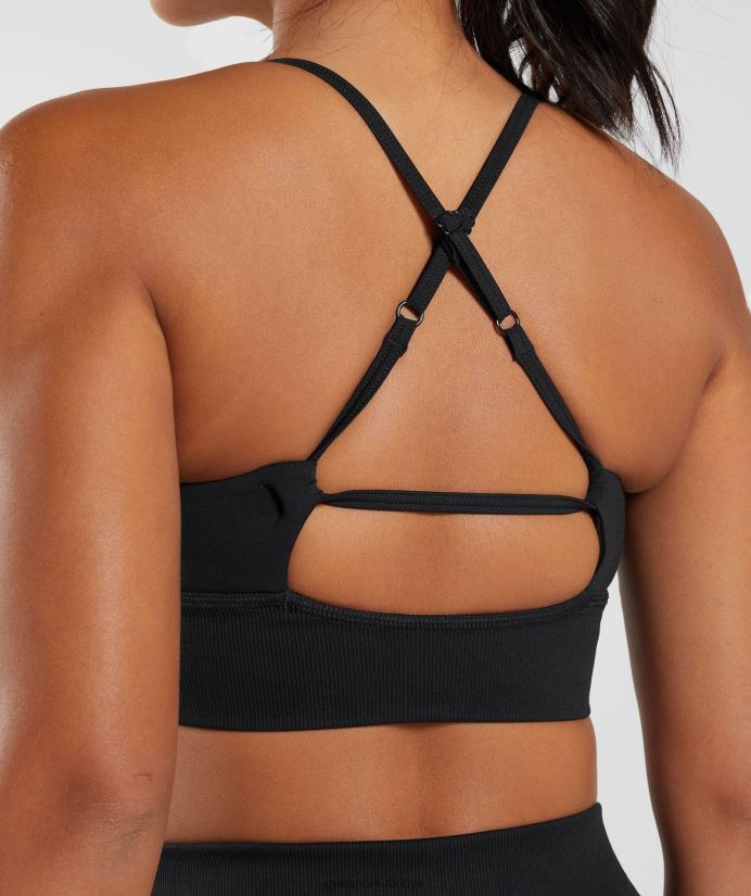 ter dikişsiz uzun ipli spor sutyeni kadınlarGymshark siyah 02H048113