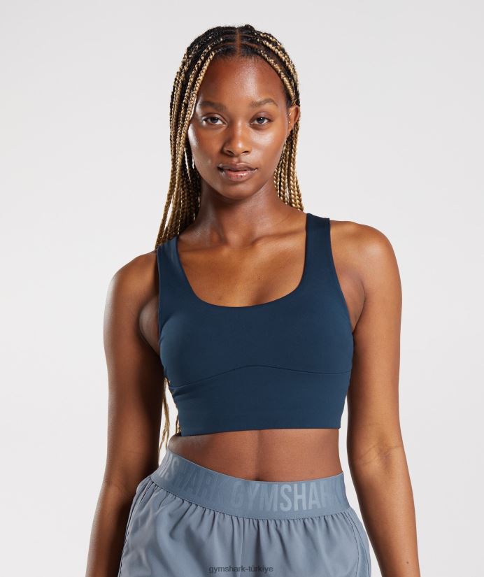 uzun hatlı spor sutyeni kadınlarGymshark Donanma 02H048131