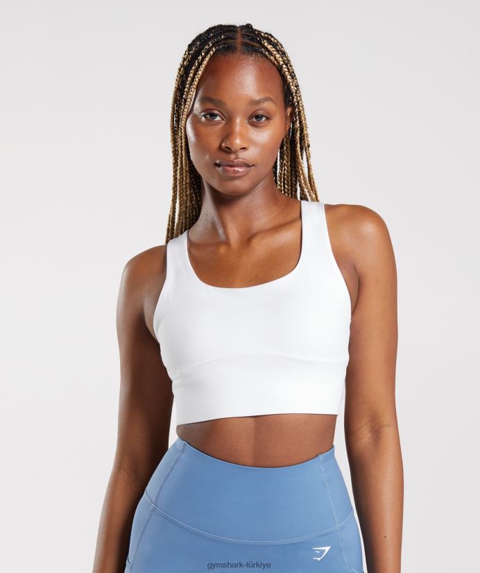 uzun hatlı spor sutyeni kadınlarGymshark beyaz 02H048128