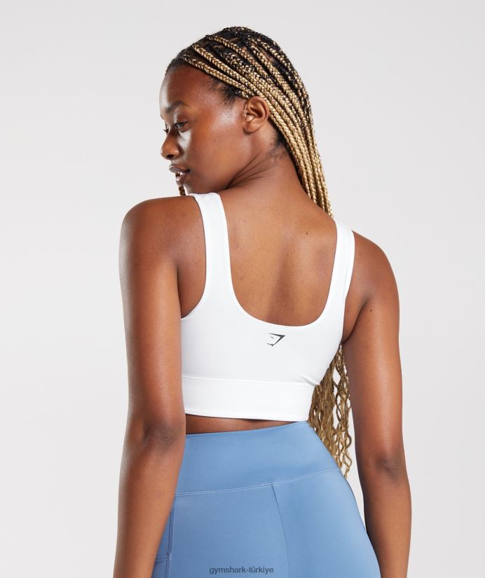 uzun hatlı spor sutyeni kadınlarGymshark beyaz 02H048128