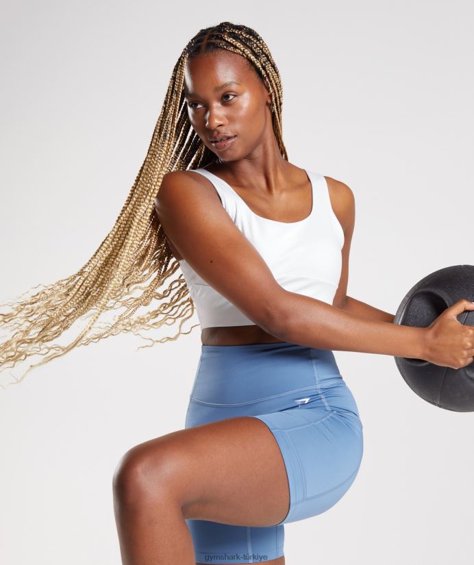 uzun hatlı spor sutyeni kadınlarGymshark beyaz 02H048128