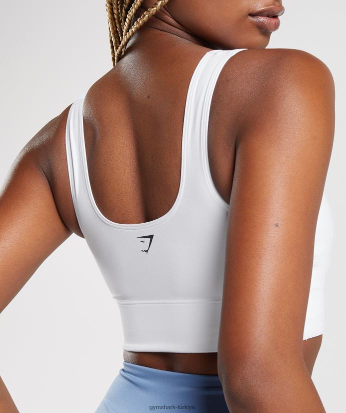 uzun hatlı spor sutyeni kadınlarGymshark beyaz 02H048128