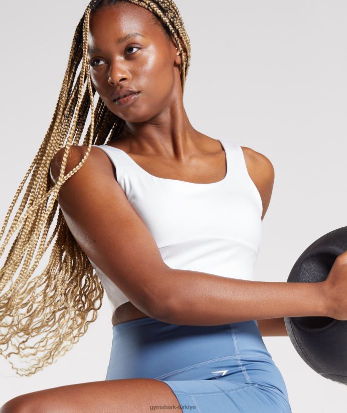 uzun hatlı spor sutyeni kadınlarGymshark beyaz 02H048128