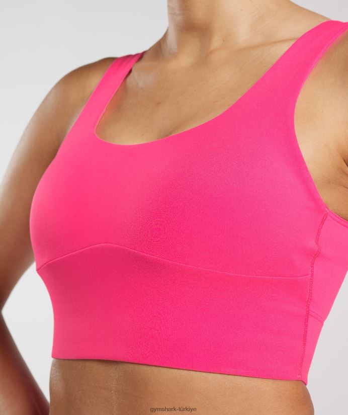 uzun hatlı spor sutyeni kadınlarGymshark parlak fuşya 02H048130