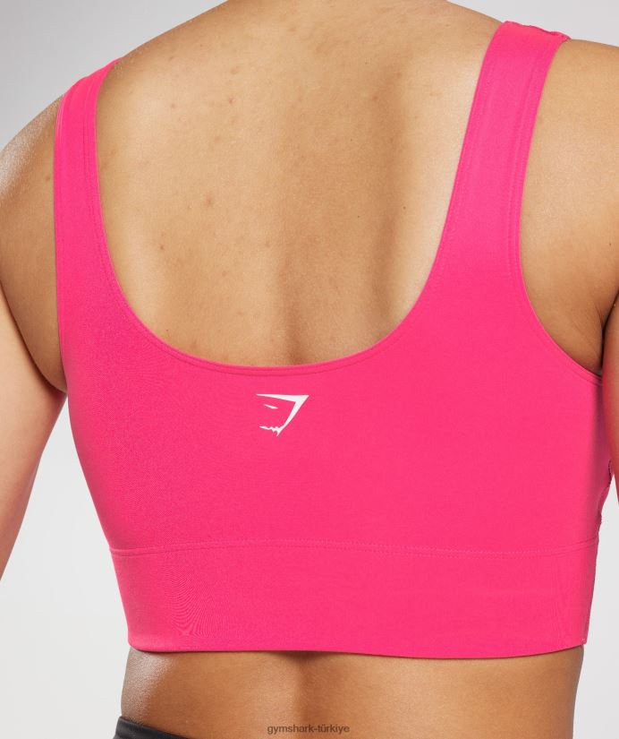 uzun hatlı spor sutyeni kadınlarGymshark parlak fuşya 02H048130