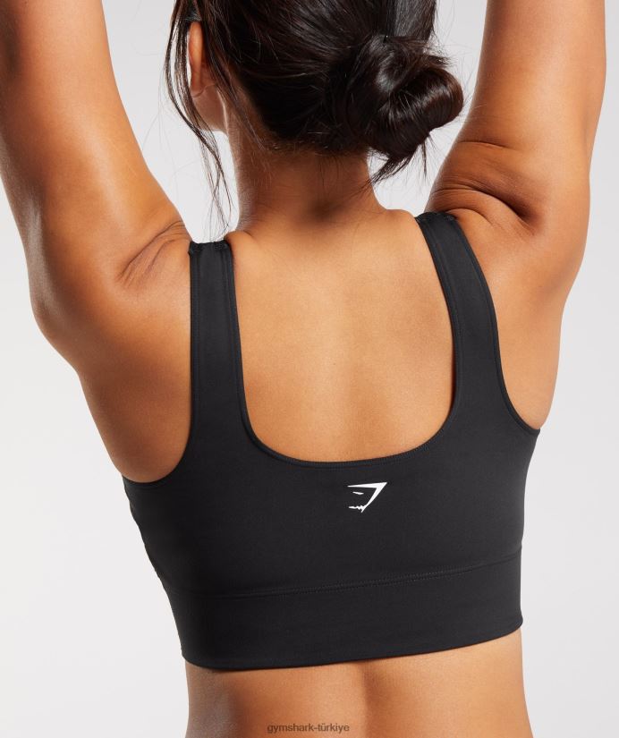 uzun hatlı spor sutyeni kadınlarGymshark siyah 02H048119