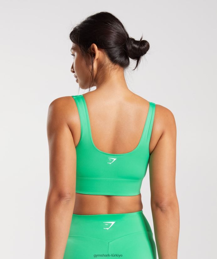 uzun hatlı spor sutyeni kadınlarGymshark tropik yeşil 02H048151