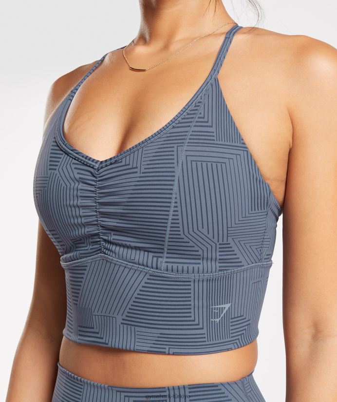 uzun ipli spor sutyeni yükseltmek kadınlarGymshark akşam mavisi 02H048182