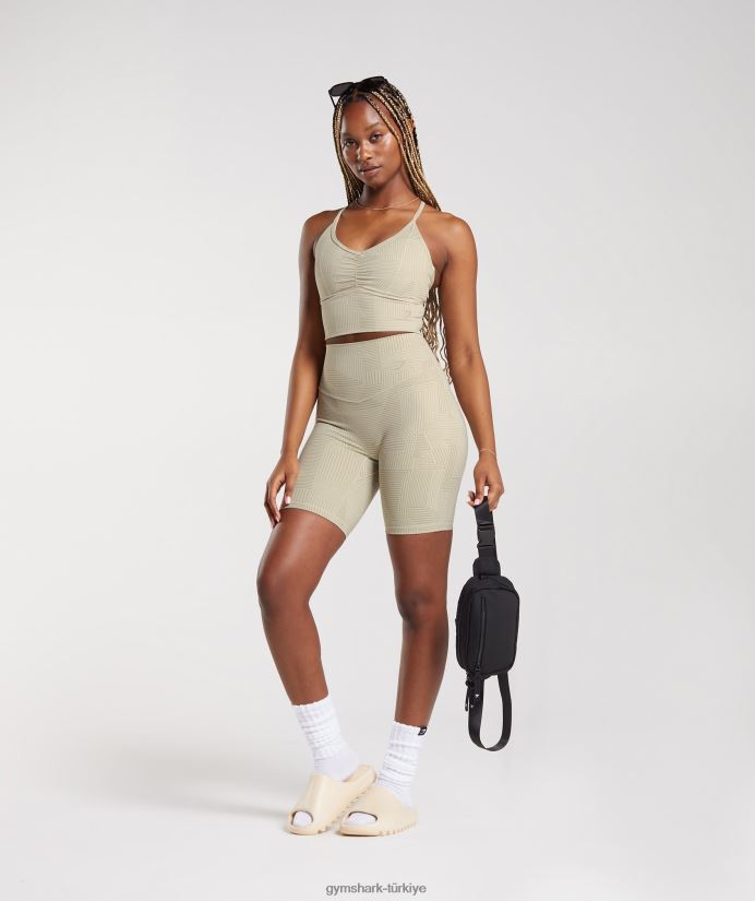 uzun ipli spor sutyeni yükseltmek kadınlarGymshark kumlu kahverengi 02H048189
