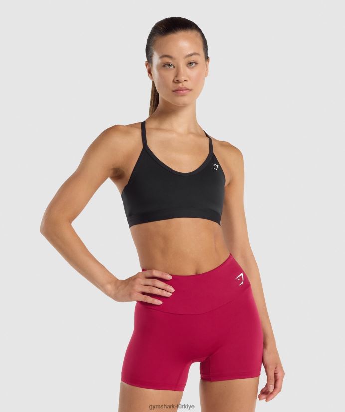v yakalı spor sutyeni kadınlarGymshark siyah 02H048206