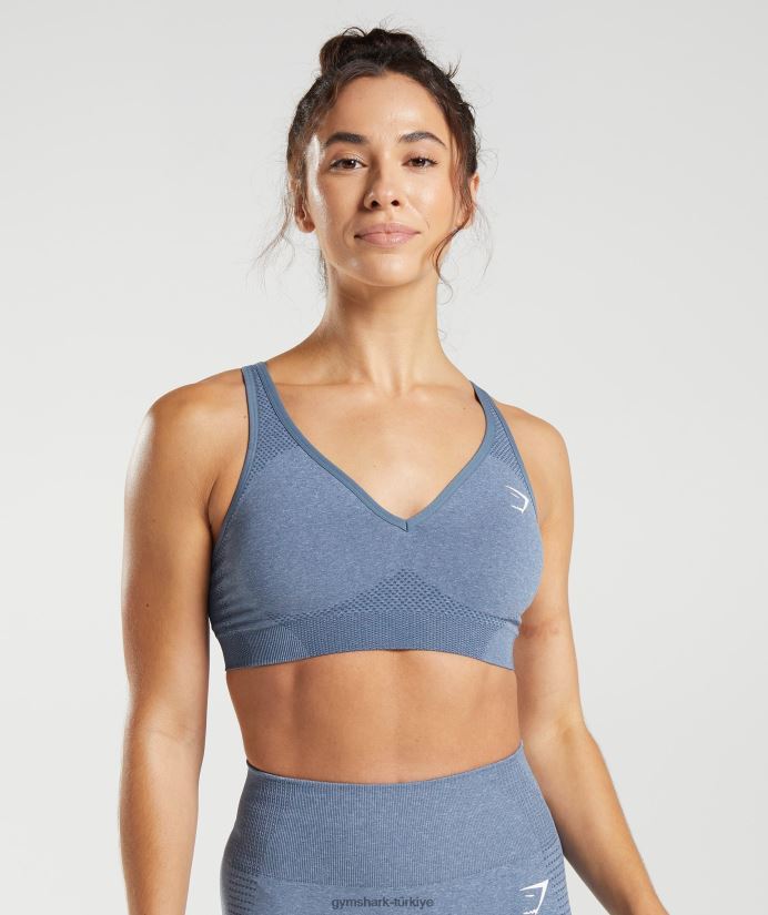 vital dikişsiz 2,0 v yakalı spor sutyeni kadınlarGymshark akşam mavisi marn 02H048185