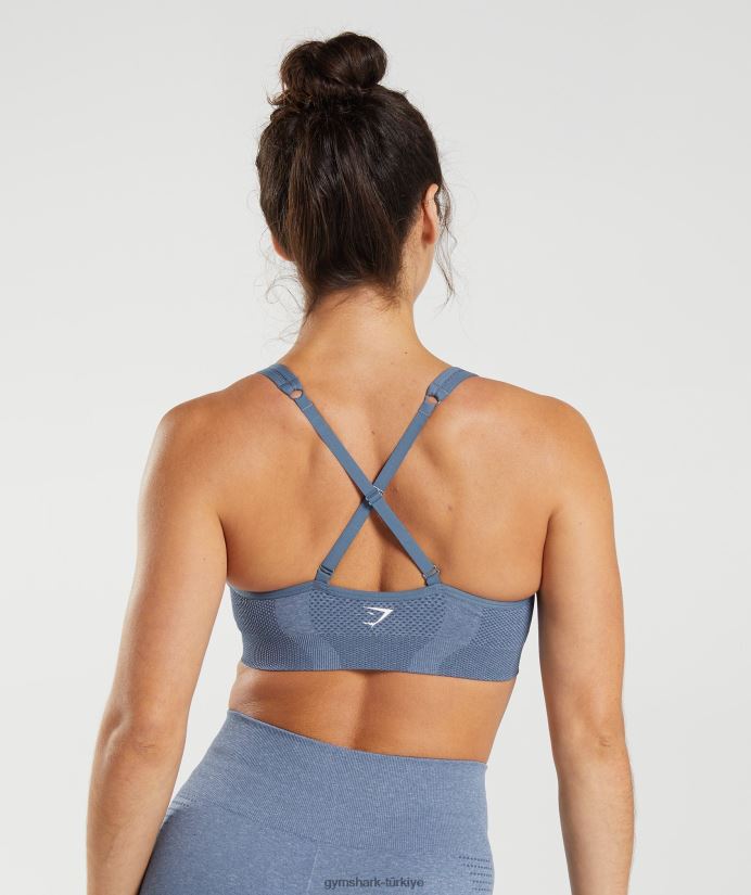 vital dikişsiz 2,0 v yakalı spor sutyeni kadınlarGymshark akşam mavisi marn 02H048185