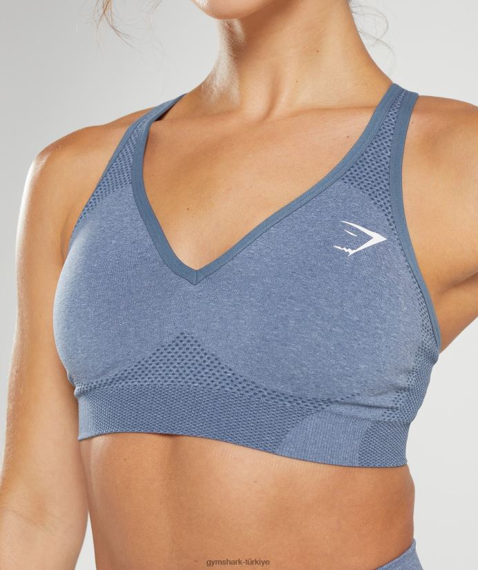 vital dikişsiz 2,0 v yakalı spor sutyeni kadınlarGymshark akşam mavisi marn 02H048185