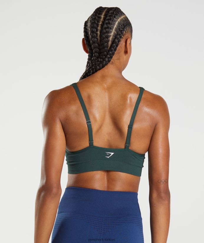 vital dikişsiz 2,0 v yakalı spor sutyeni kadınlarGymshark ormanlık yeşil marn 02H048205