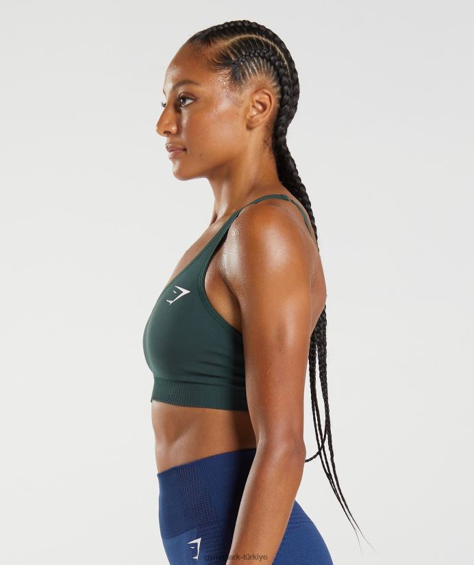 vital dikişsiz 2,0 v yakalı spor sutyeni kadınlarGymshark ormanlık yeşil marn 02H048205