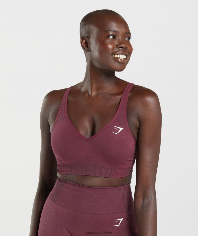 vital dikişsiz 2,0 v yakalı spor sutyeni kadınlarGymshark pişmiş bordo marn 02H048207