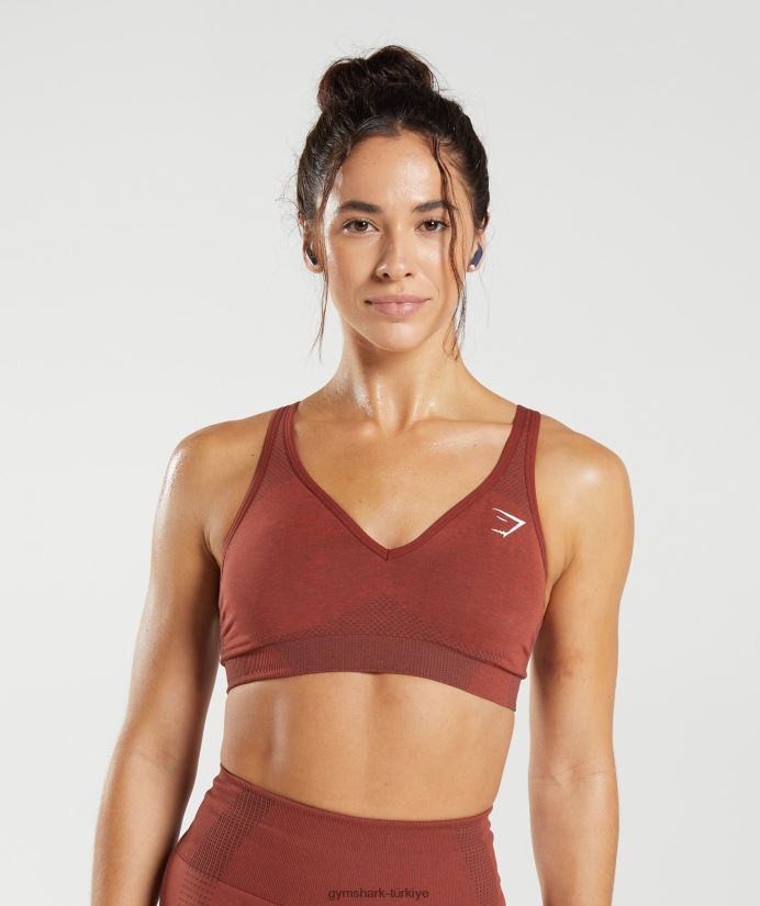 vital dikişsiz 2,0 v yakalı spor sutyeni kadınlarGymshark tuğla kırmızısı marn 02H048168