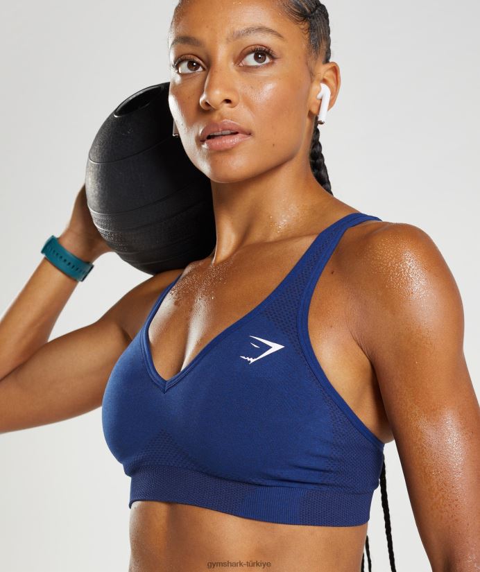 vital dikişsiz 2,0 v yakalı spor sutyeni kadınlarGymshark yıldız mavisi marn 02H048218