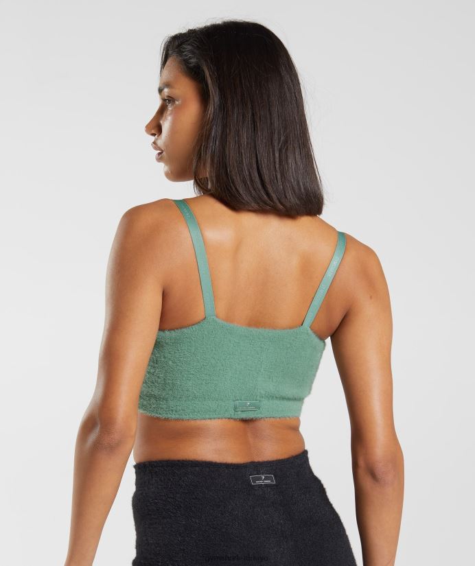 whitney kirpik örgü bandeau kadınlarGymshark Yaprak yeşili 02H048144