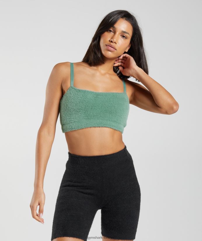 whitney kirpik örgü bandeau kadınlarGymshark Yaprak yeşili 02H048144