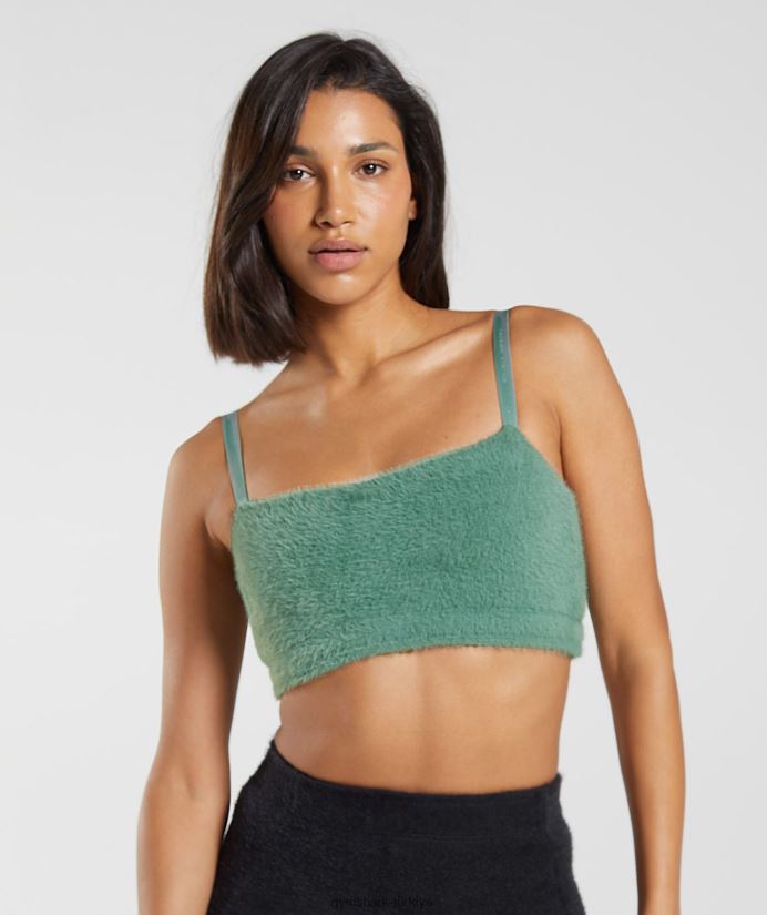 whitney kirpik örgü bandeau kadınlarGymshark Yaprak yeşili 02H048144