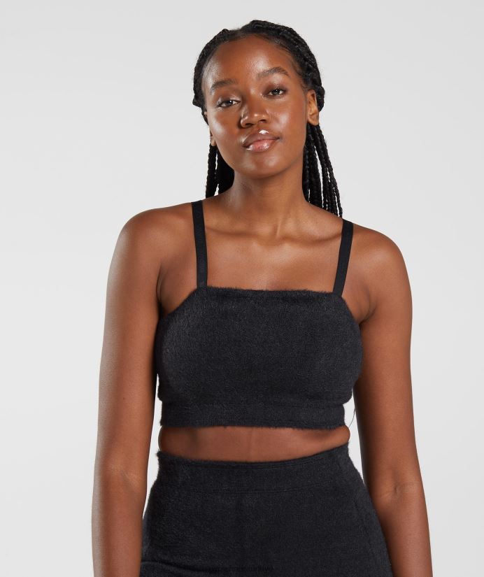 whitney kirpik örgü bandeau kadınlarGymshark siyah 02H048143