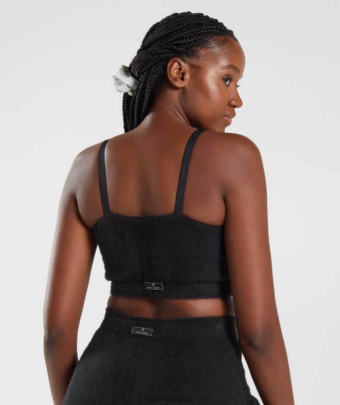 whitney kirpik örgü bandeau kadınlarGymshark siyah 02H048143