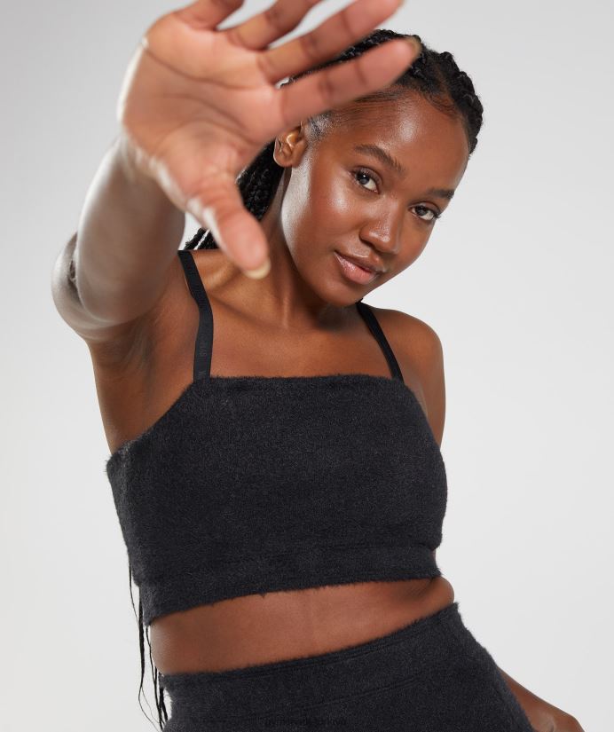 whitney kirpik örgü bandeau kadınlarGymshark siyah 02H048143