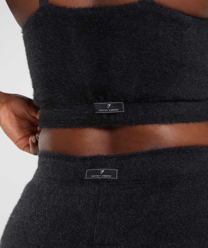 whitney kirpik örgü bandeau kadınlarGymshark siyah 02H048143
