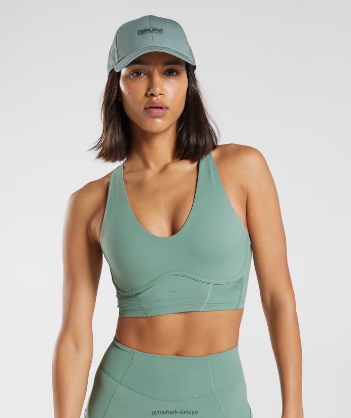 whitney uzun askılı sutyen kadınlarGymshark Yaprak yeşili 02H048224