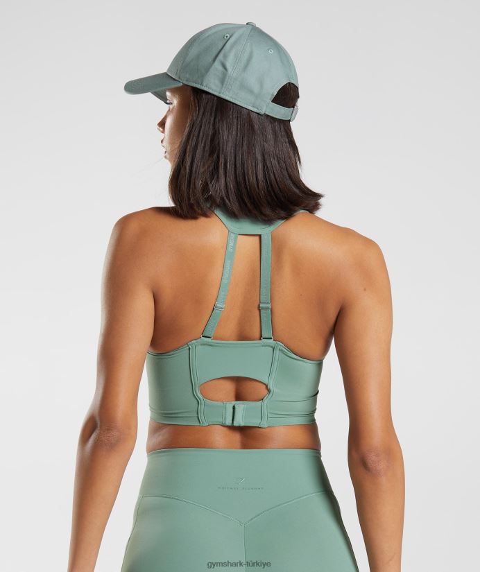 whitney uzun askılı sutyen kadınlarGymshark Yaprak yeşili 02H048224