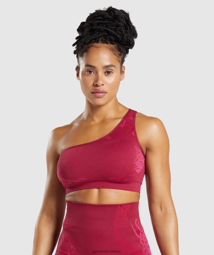 wtflex dikişsiz tek omuzlu spor sutyeni kadınlarGymshark frenk üzümü pembesi/fluo fuşya/macenta pembesi 02H048213