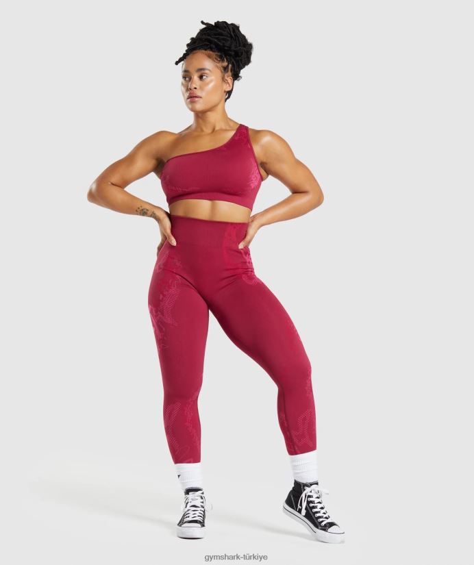 wtflex dikişsiz tek omuzlu spor sutyeni kadınlarGymshark frenk üzümü pembesi/fluo fuşya/macenta pembesi 02H048213