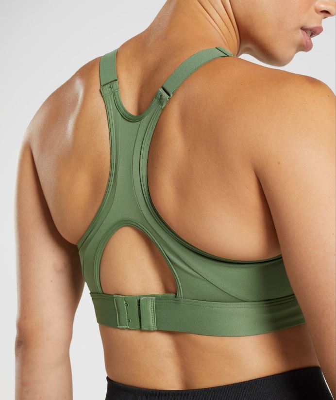 yüksek boyunlu yüksek destekli spor sutyeni kadınlarGymshark iguana yeşili 02H048191
