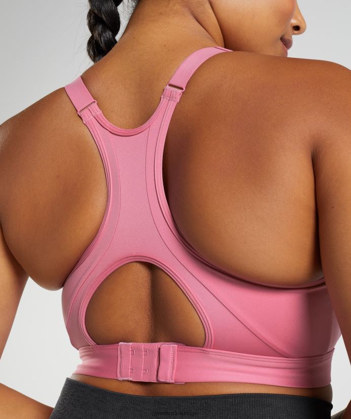 yüksek boyunlu yüksek destekli spor sutyeni kadınlarGymshark pembe çiçek açmak 02H048170