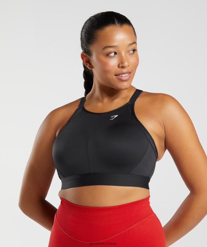 yüksek boyunlu yüksek destekli spor sutyeni kadınlarGymshark siyah 02H048184