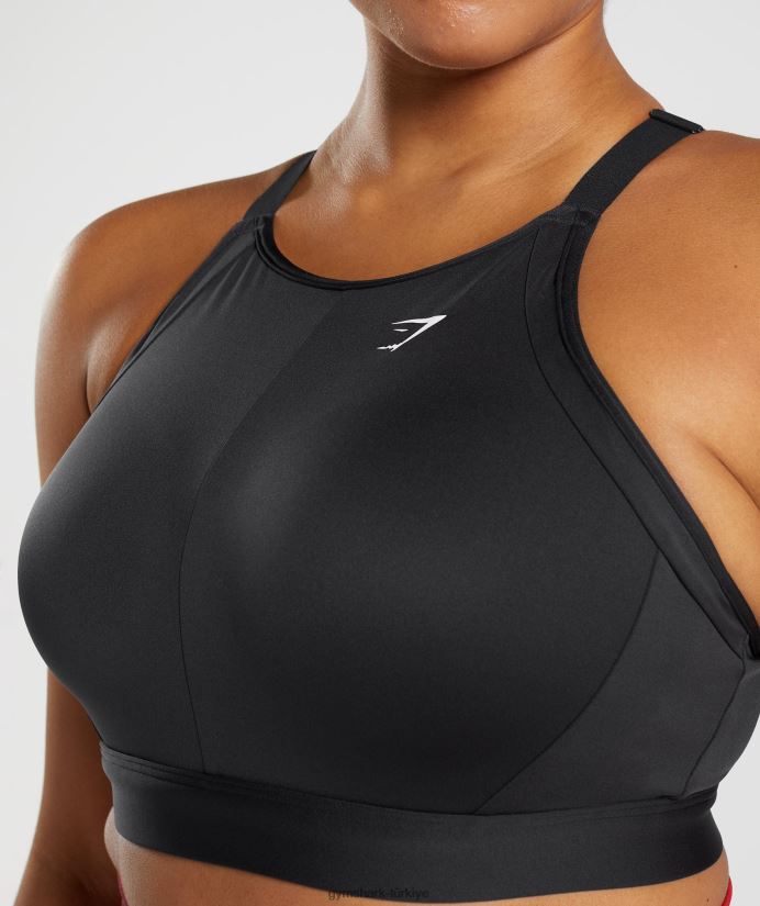 yüksek boyunlu yüksek destekli spor sutyeni kadınlarGymshark siyah 02H048184