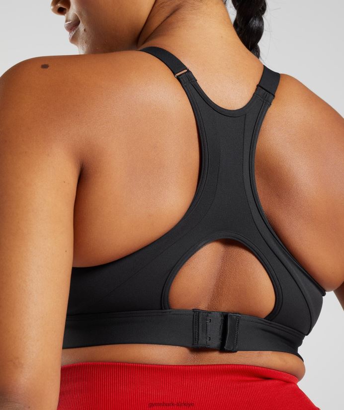 yüksek boyunlu yüksek destekli spor sutyeni kadınlarGymshark siyah 02H048184