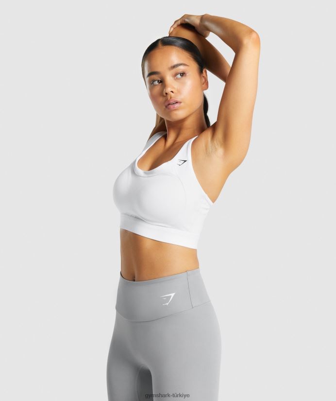 yarışçı sırtlı spor sutyeni kadınlarGymshark beyaz 02H048233