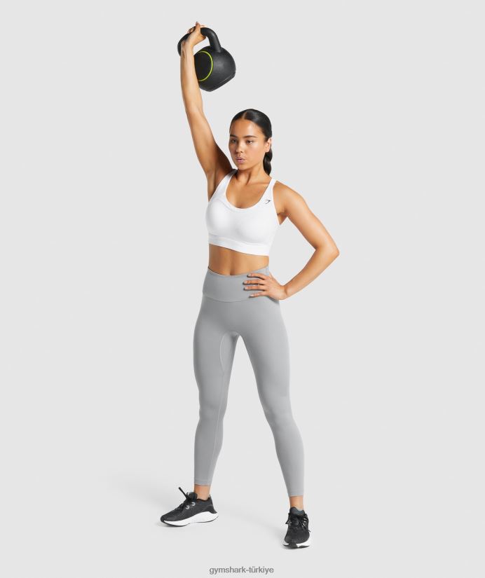 yarışçı sırtlı spor sutyeni kadınlarGymshark beyaz 02H048233