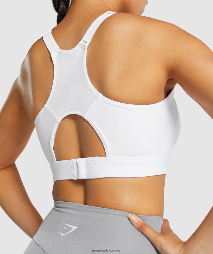 yarışçı sırtlı spor sutyeni kadınlarGymshark beyaz 02H048233