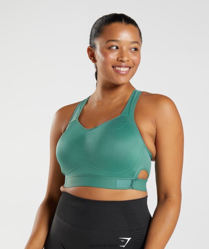 yarışçı sırtlı yüksek destekli spor sutyeni kadınlarGymshark Hoya yeşili 02H048178