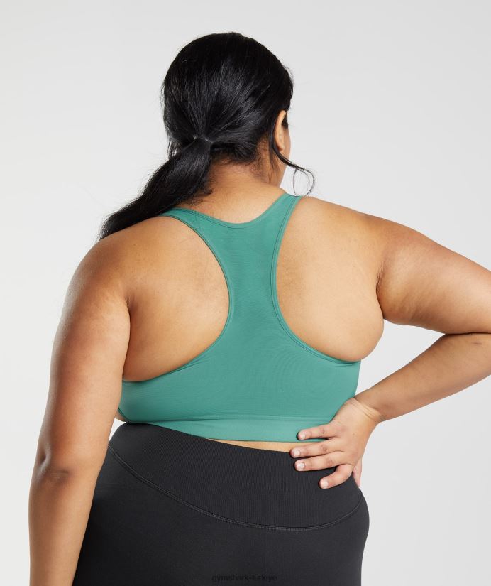 yarışçı sırtlı yüksek destekli spor sutyeni kadınlarGymshark Hoya yeşili 02H048178