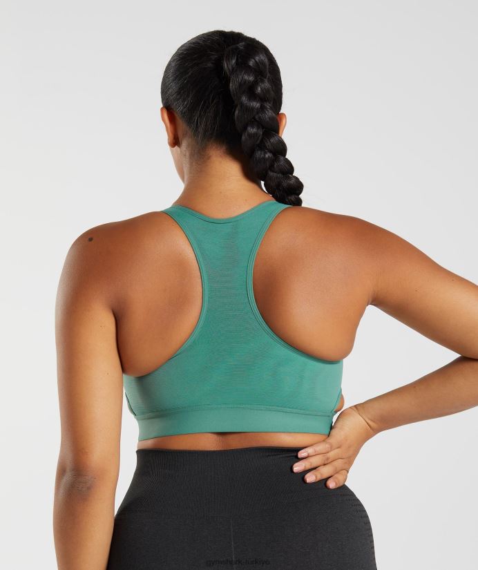 yarışçı sırtlı yüksek destekli spor sutyeni kadınlarGymshark Hoya yeşili 02H048178
