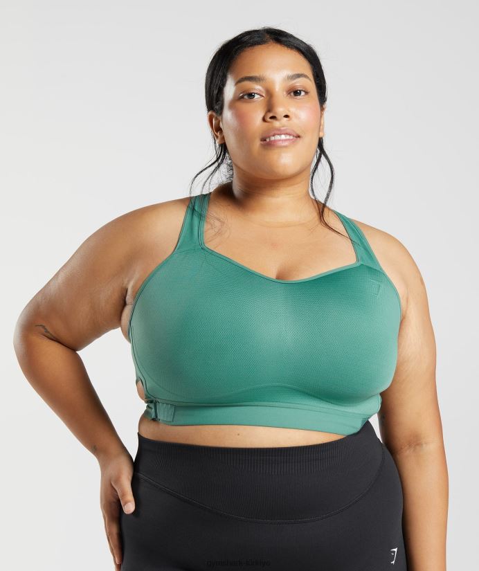 yarışçı sırtlı yüksek destekli spor sutyeni kadınlarGymshark Hoya yeşili 02H048178
