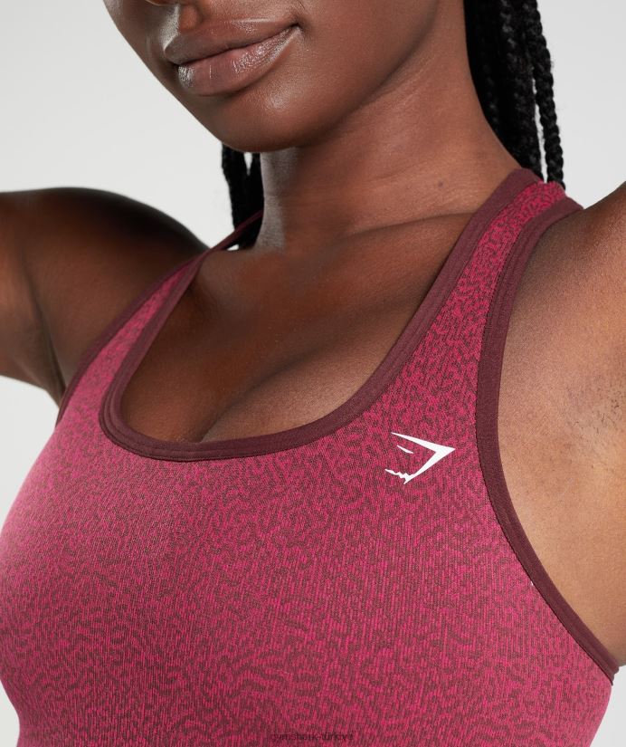 Hayvan dikişsiz mahsul tankına uyum sağlayın kadınlarGymshark resif | kiraz kahverengi 02H048474