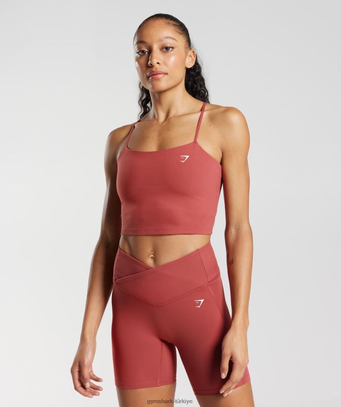 askılı mahsul cami tankı kadınlarGymshark nar kırmızısı 02H048500