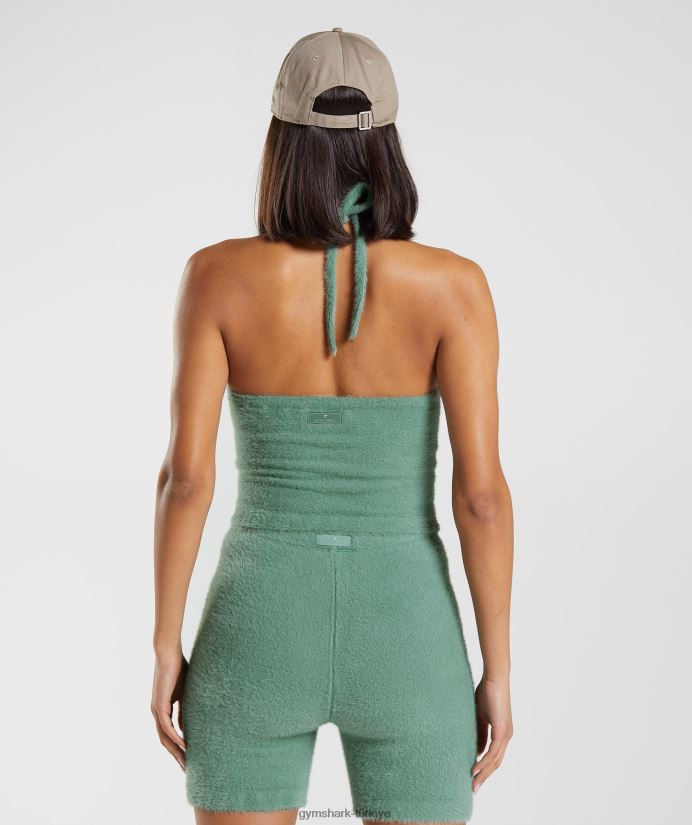 whitney kirpik örgü midi boyundan bağlamalı üst kadınlarGymshark Yaprak yeşili 02H048443