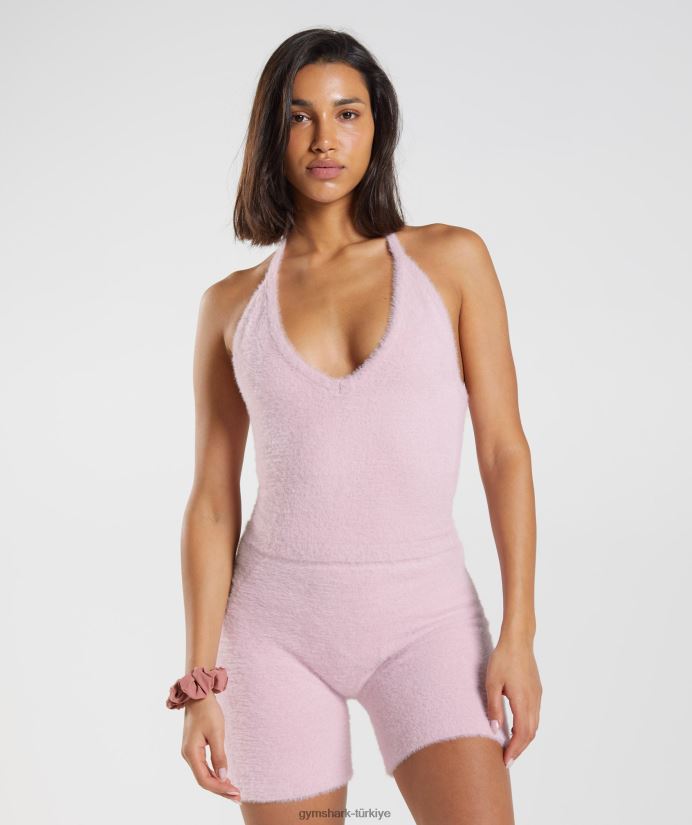 whitney kirpik örgü midi boyundan bağlamalı üst kadınlarGymshark preslenmiş petal pembe 02H048464